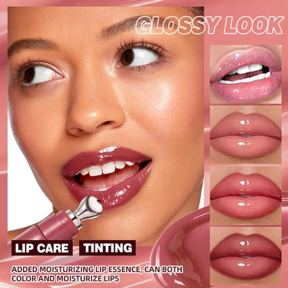 Hydrating Lip Balm Essence, Natural Moisturizing Lip Gloss for Women, Long-Lasting Colorful Lips, Perfect for Daily Use, Hydrating Glossy Balm
