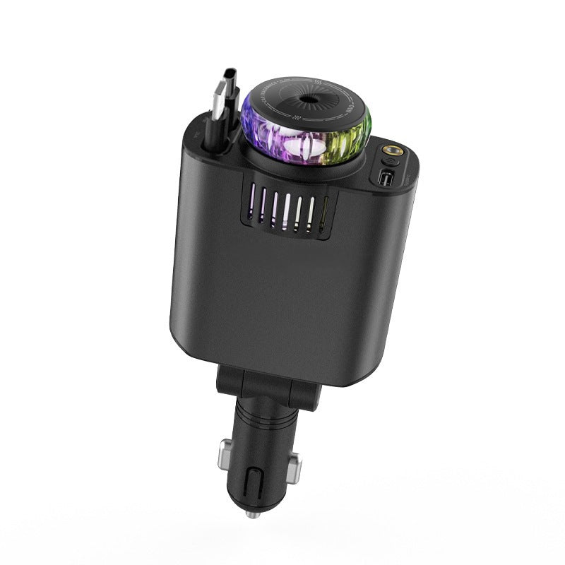 TrendNook 120W Retractable Car Charger – Digital Display, Ultra-Fast Charging, USB-C & Apple Compatible, iPhone & Android