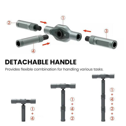 SEESE Ratchet Magetic Screwdriver Set, S2 Steel Precision Screwdriver Set - Removable Self Assembly Screwdriver Kit for Furniture Assembly and Repair - Gift for Diyer Toolupgrade