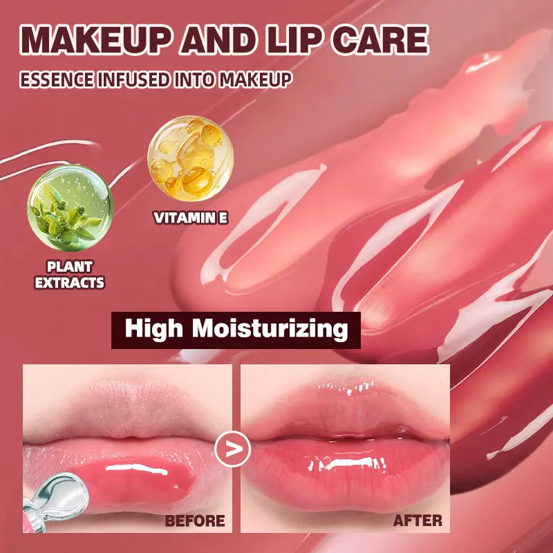 Hydrating Lip Balm Essence, Natural Moisturizing Lip Gloss for Women, Long-Lasting Colorful Lips, Perfect for Daily Use, Hydrating Glossy Balm
