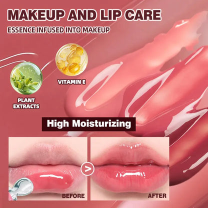Hydrating Lip Balm Essence, Natural Moisturizing Lip Gloss for Women, Long-Lasting Colorful Lips, Perfect for Daily Use, Hydrating Glossy Balm