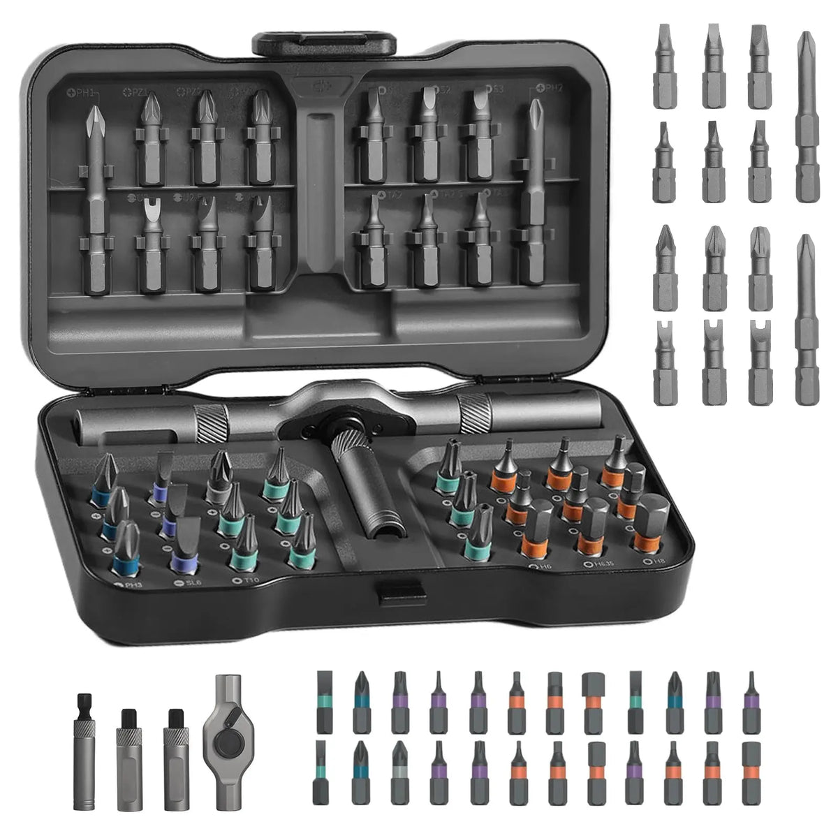 SEESE Ratchet Magetic Screwdriver Set, S2 Steel Precision Screwdriver Set - Removable Self Assembly Screwdriver Kit for Furniture Assembly and Repair - Gift for Diyer Toolupgrade
